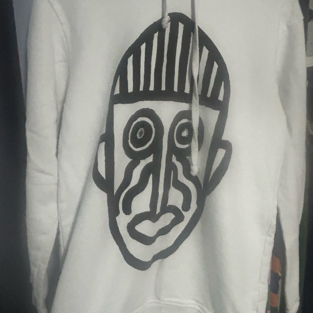 Comme des garçons white hoodie